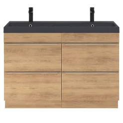 Plan double vasque noir GoodHome Mila 120 cm