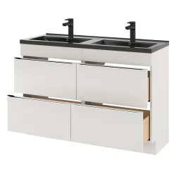 Plan double vasque noir GoodHome Nira 120 cm