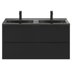 Plan double vasque noir GoodHome Nira 120 cm