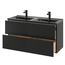 Plan double vasque noir GoodHome Nira 120 cm