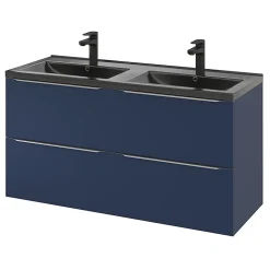 Plan double vasque noir GoodHome Nira 120 cm