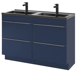 Plan double vasque noir GoodHome Nira 120 cm