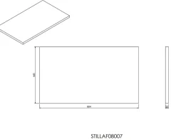 Plan Naturel Stilla 80x2,5x46 cm noir (STILLAF08007)
