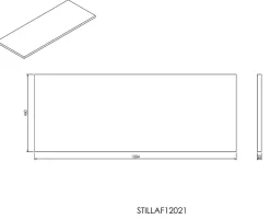 Plan Naturel Stilla 120x2,5x46 cm noir (STILLAF12021)