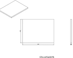 Plan Naturel Stilla 60x2,5x46 cm blanc (STILLAF06007B)