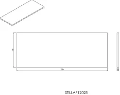 Plan Naturel Stilla 120x2,5x46 cm blanc (STILLAF12023)