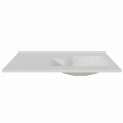 Plan simple vasque déportée à droite RESILOGE - 90 cm