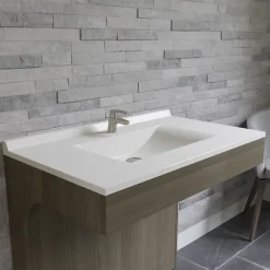 Plan simple vasque en résine de synthèse RESIPLAN - 90 cm