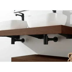 Plan suspendu pour vasque TOP noyer 80 x 46 cm