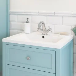 Plan vasque blanc en céramique l.60 cm GoodHome Nira