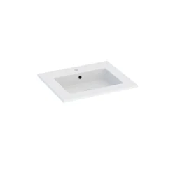 Plan vasque blanc en céramique l.60 cm, Calao