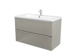 Plan vasque blanc en céramique l.100 cm GoodHome Nira