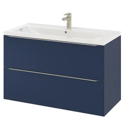 Plan vasque blanc en céramique l.100 cm GoodHome Nira