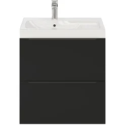 Plan vasque blanc en résine l.60 cm GoodHome Mila