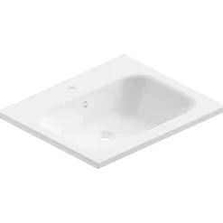 Plan vasque blanc en résine l.60 cm, Pura+