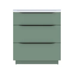 Plan vasque blanc en résine l.80 cm, Pamili