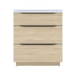 Plan vasque blanc en résine l.80 cm, Pamili