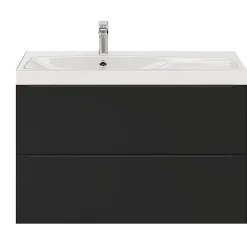 Plan vasque blanc en résine l.100 cm GoodHome Mila