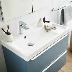 Plan vasque blanc GoodHome Mila 80 cm