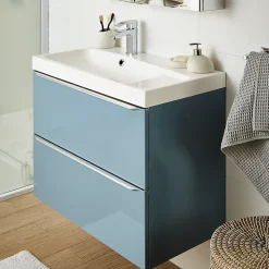 Plan vasque blanc GoodHome Mila 80 cm