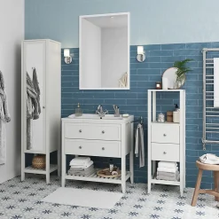 Plan vasque blanc GoodHome Lana 80 cm