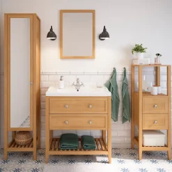 Plan vasque blanc GoodHome Lana 80 cm