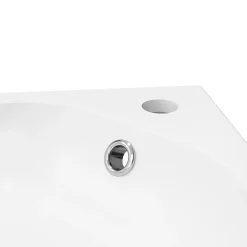 Plan vasque blanc satin en résine l.80,4 x P.36,2 cm, GoodHome Maza