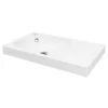 Plan vasque blanc satin en résine l.60,4 x P.36,2 cm, GoodHome Maza