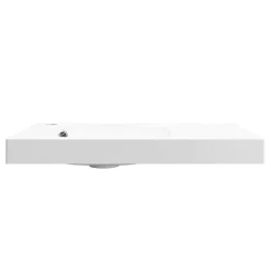 Plan vasque blanc satin en résine l.60,4 x P.36,2 cm, GoodHome Maza
