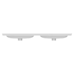 Plan vasque double blanc en céramique l.120 cm, GoodHome Endell