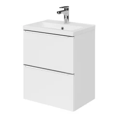 Plan vasque faible profondeur blanc GoodHome Nira 50 cm