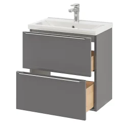 Plan vasque faible profondeur blanc GoodHome Nira 60 cm