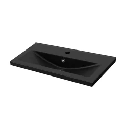 Plan vasque faible profondeur noir GoodHome Nira 80 cm