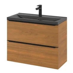 Plan vasque faible profondeur noir GoodHome Nira 80 cm