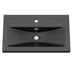 Plan vasque faible profondeur noir GoodHome Nira 80 cm