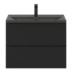 Plan vasque faible profondeur noir GoodHome Nira 80 cm