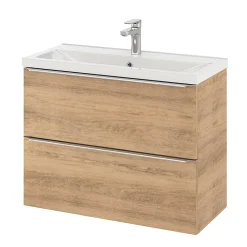 Plan vasque faible profondeur blanc GoodHome Nira 80 cm