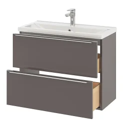 Plan vasque faible profondeur blanc GoodHome Nira 80 cm