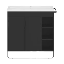 Plan vasque faible profondeur blanc GoodHome Nira 80 cm