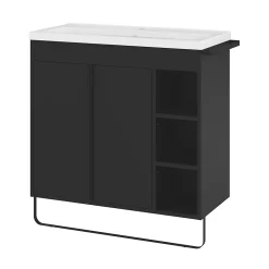 Plan vasque faible profondeur blanc GoodHome Nira 80 cm