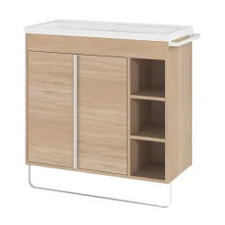 Plan vasque faible profondeur blanc GoodHome Nira 80 cm