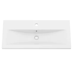 Plan vasque faible profondeur blanc GoodHome Nira 80 cm