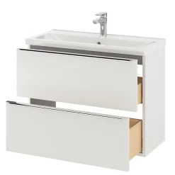 Plan vasque faible profondeur blanc GoodHome Nira 80 cm