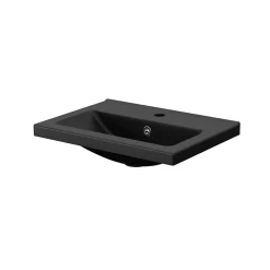 Plan vasque faible profondeur noir GoodHome Nira 50 cm