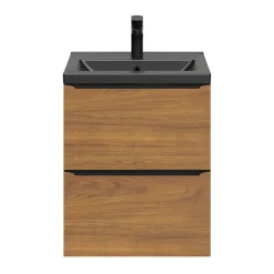 Plan vasque faible profondeur noir GoodHome Nira 50 cm