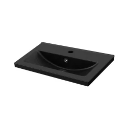Plan vasque faible profondeur noir GoodHome Nira 60 cm