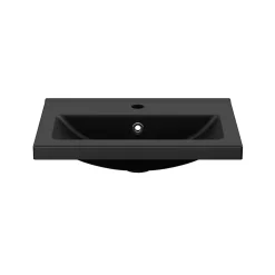 Plan vasque faible profondeur noir GoodHome Nira 60 cm