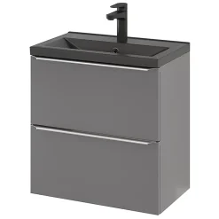 Plan vasque faible profondeur noir GoodHome Nira 60 cm