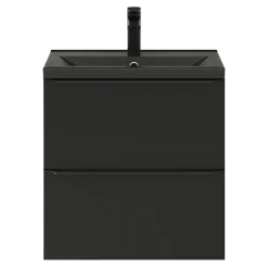 Plan vasque faible profondeur noir GoodHome Nira 60 cm