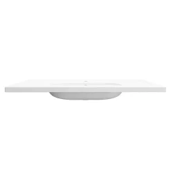 Plan vasque l.100,6 x H.12,3 x P.45,2 cm, en céramique blanche, GoodHome levanna
